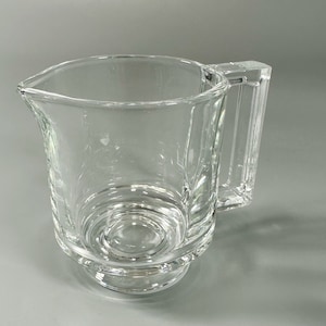 Joe Colombo Creamer, milk jug for ‘Arno’ Italy, pressed clear glass