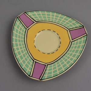 Flash One Rosenthal Dorothy Hafner, Memphis style, saucer, Avant-Garde New York