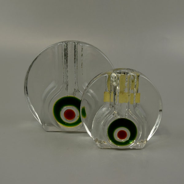 Vintage set of two vases / Walther Kristallglas | Germany | 60s