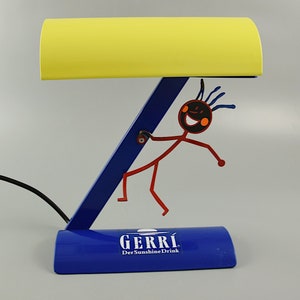 Pop Art colourful table lamp, desk lamp,  MEMPHIS style, promotional item, vintage promotional, advertising