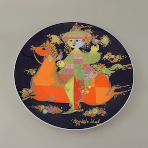 Large vintage wall plate / Rosenthal / 1001 Nights / Björn Wiinblad | Germany | 70s