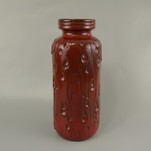Vaso da pavimento vintage (vaso) / Scheurich / 288 40 / decoro corallo | Ceramica della Germania occidentale | anni &#39;60