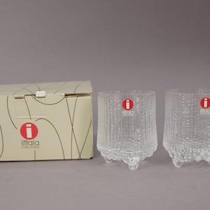 Set of 2 shot Glasses, 5 cl / 2 oz / Iittala / Ultima Thule / Tapio Wirkkala | Finland | 70s, Schapps glasses