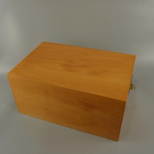 Grote oude vintage houten kaartenbak / A5 | Duitsland