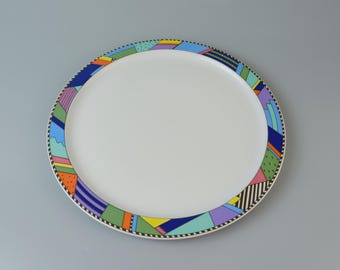 Rosenthal studio-linie Szenario Metropol, dinner plate, Barbar Brenner, 1990s design, Pop Art, Modern.