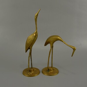 Vintage Kranich- (Vogel-) Paar / Messingfiguren / populäres Designobjekt | Germany | 60er