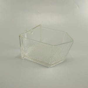 Large vintage glass scoop / glass jars / glass drawers / pourer for kitchen cabinet / Poncet | Germany | 50s