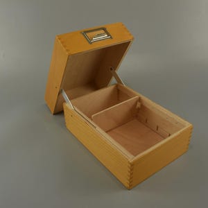 Oude vintage houten kaartenbak / A6 | Duitsland