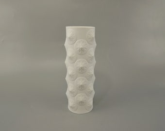 Vintage Op-art bisque porcelain vase / Scherzer / 499 2 | Germany | 60s