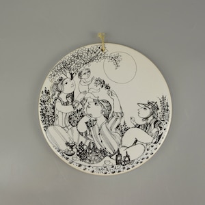 Vintage wall plaque, wall  plate / Rosenthal / Mittag (noon) / Bjorn Wiinblad / studio linie | Germany | 70s