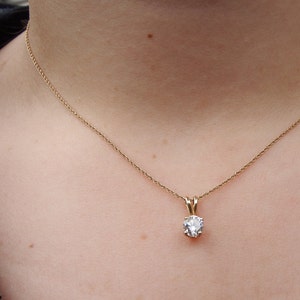 Half Carat Diamond Pendant Etsy Canada