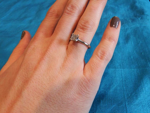 Diamond Princess wedding set ring size for Christmas Gift