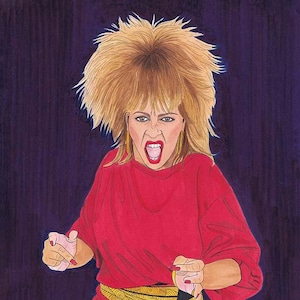 Tina' A4 Tina Turner Illustration Poster