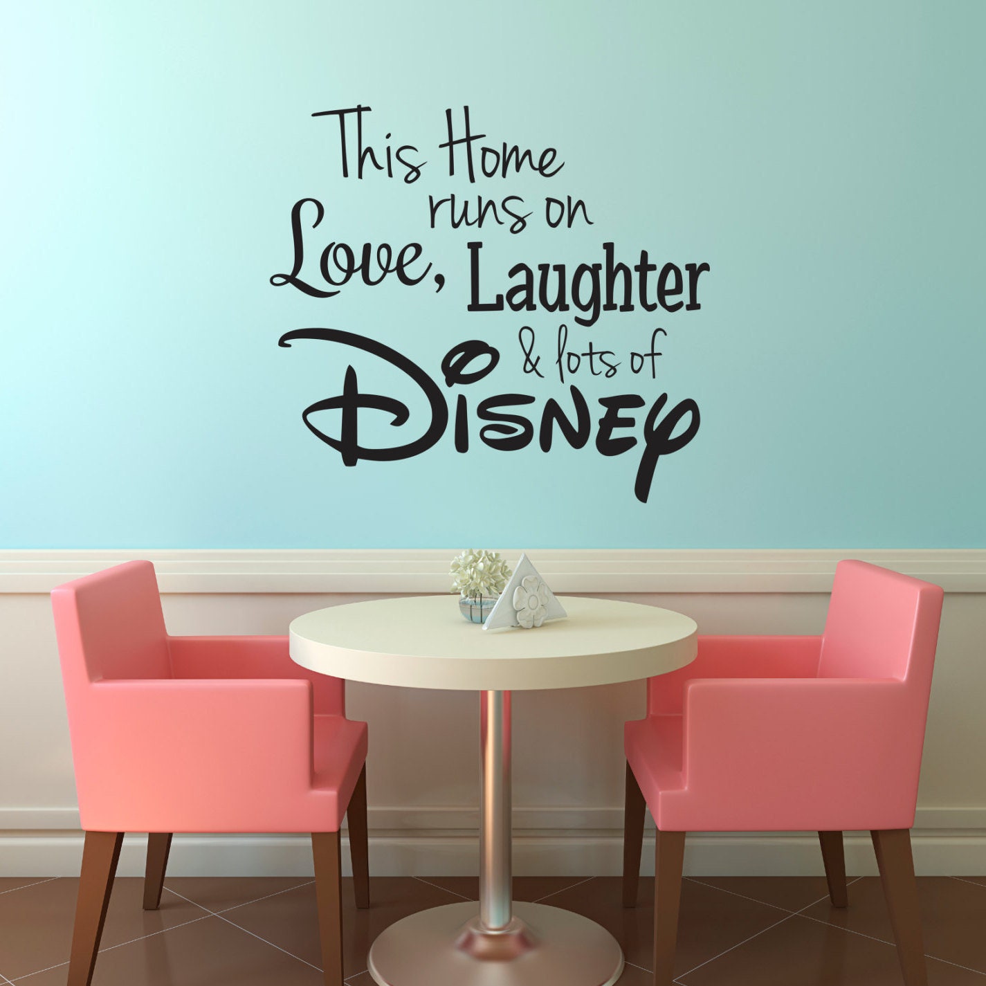 Disney Wall Decal Disney Wall Sticker Love Disney Family Etsy