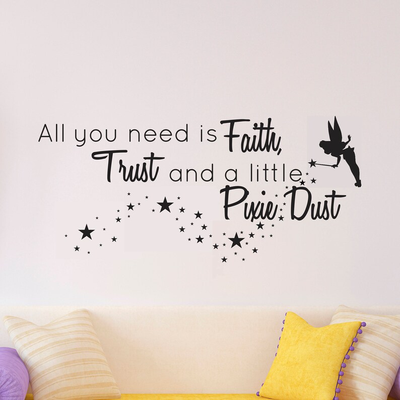 Sticker Mural Disney Disney Wall Sticker Pixie Dust muraux Etsy