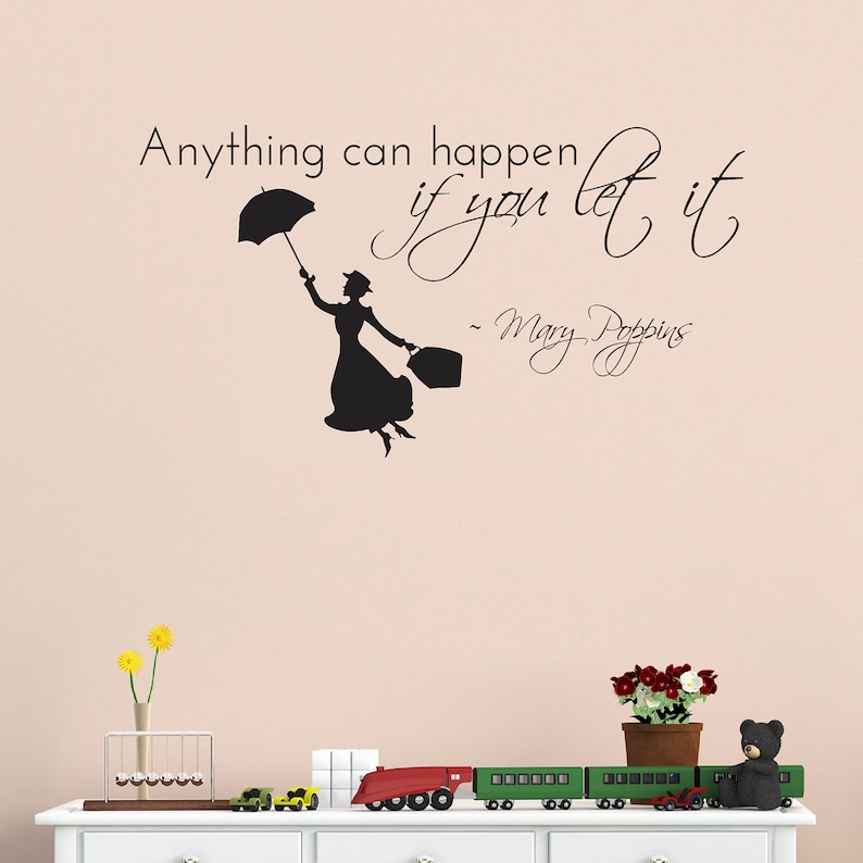 disney wall decal disney wall sticker mary poppins wall | etsy