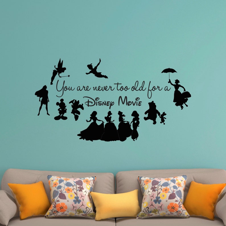 Disney Wall Decal Vinyl Wall Decal Family Wall Decal Movie Etsy
