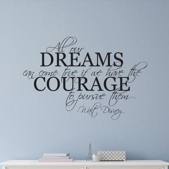 disney wall decal disney wall sticker dreams wall decal | etsy