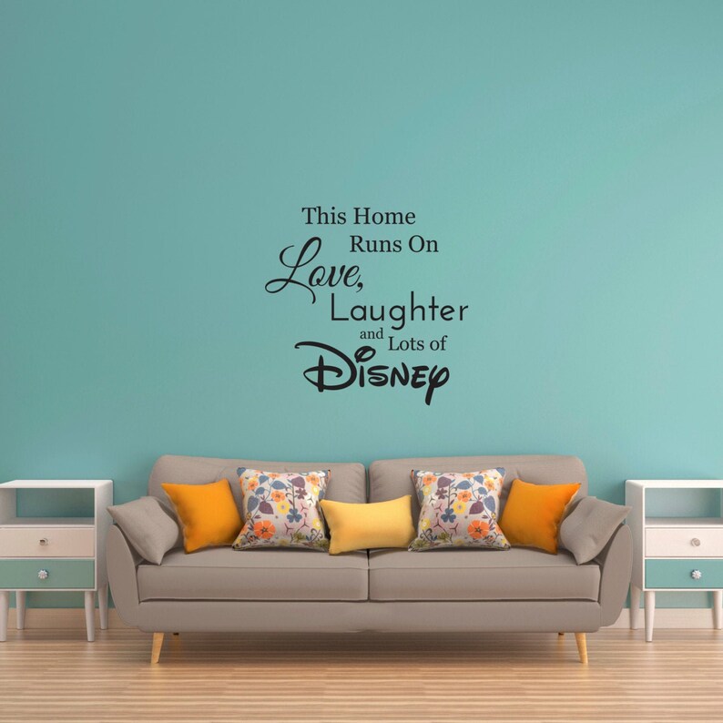 Disney Wall Decal Disney Wall Sticker Family Wall Decal Run Etsy