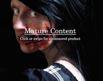 Ripped Zombie Mouth Halloween Prosthetic F02