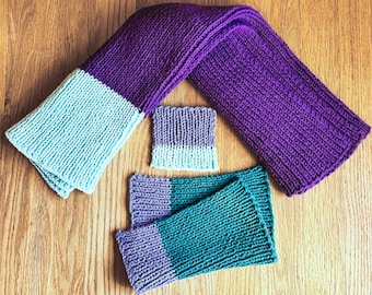 Knitting Pattern: Two Tone Ribbed Washcloths