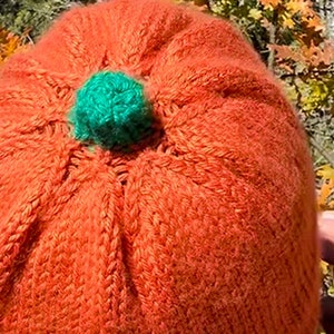 Knitting Pattern Set: Pumpkin Hat and Gloves with Sizes for Everyone image 5