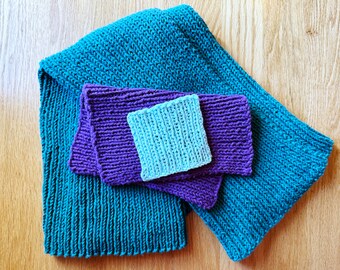 Knitting Pattern: Ribbed Washcloths