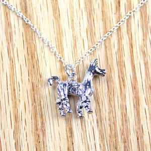 Llama Necklace gift for mom, knitter, crocheter silver llama alpaca pendant on long chain image 6