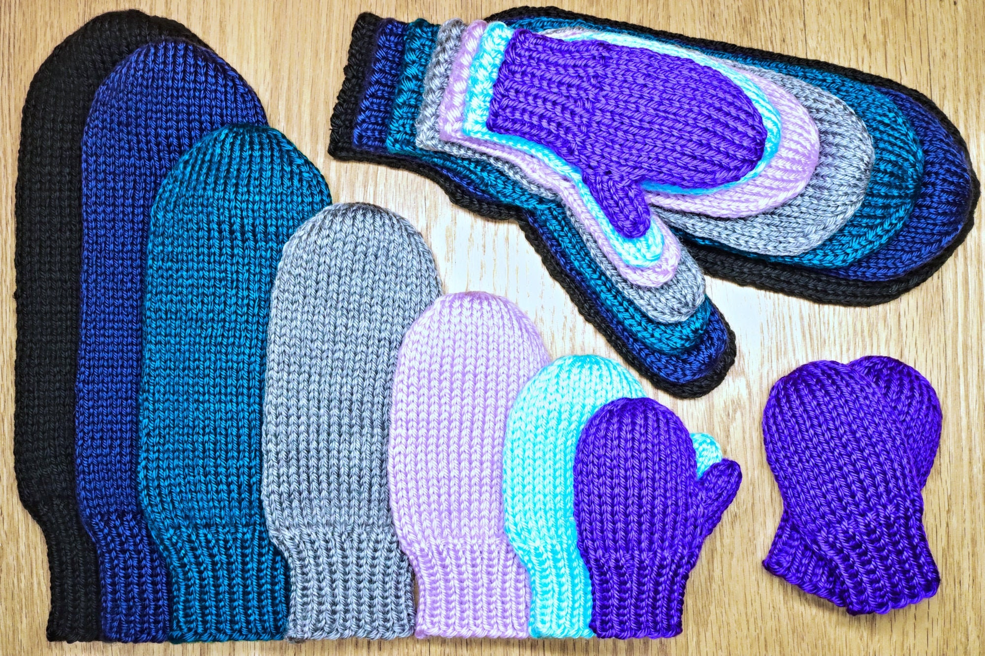 Knitting Pattern: Basic Knit Mittens in All Sizes (printable PDF ...