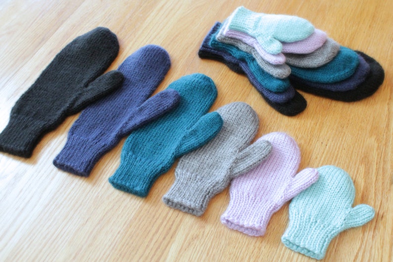 Knitting Pattern: Basic Knit Mittens in All Sizes image 7