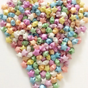 100 Origami Stars Pearly Pastel Multi-Colored
