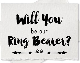 Engagement ring bearer invitation for wedding will you be our ring bearer card from groom groomsman best man wedding party wedding cards