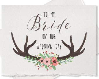 To my bride on our wedding day, card to bride gift note, for bride on our wedding day cards, wedding gift for bride from groom