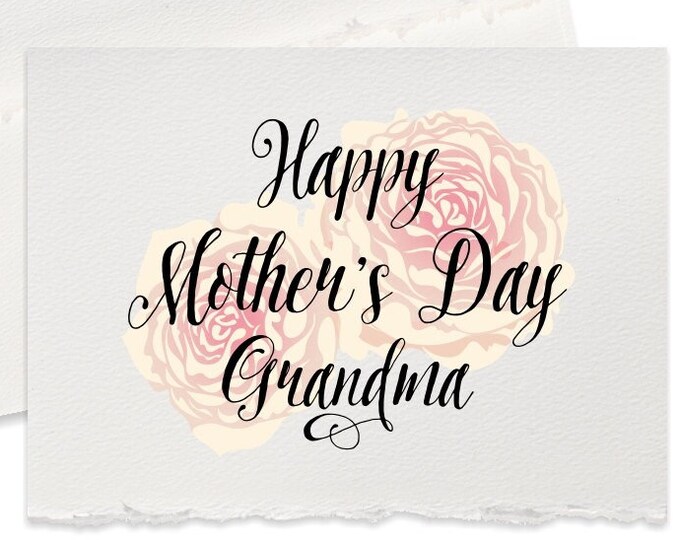 Mothers day card for Grandma or Mom, mother's day card mom card beautiful cards mama Happy Mother's Day greeting cards blank inside mom card