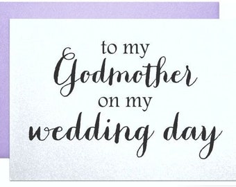 Godmother wedding card to my godmother on my wedding day will you be my godmother thank you note card from bride and groom wedding cards