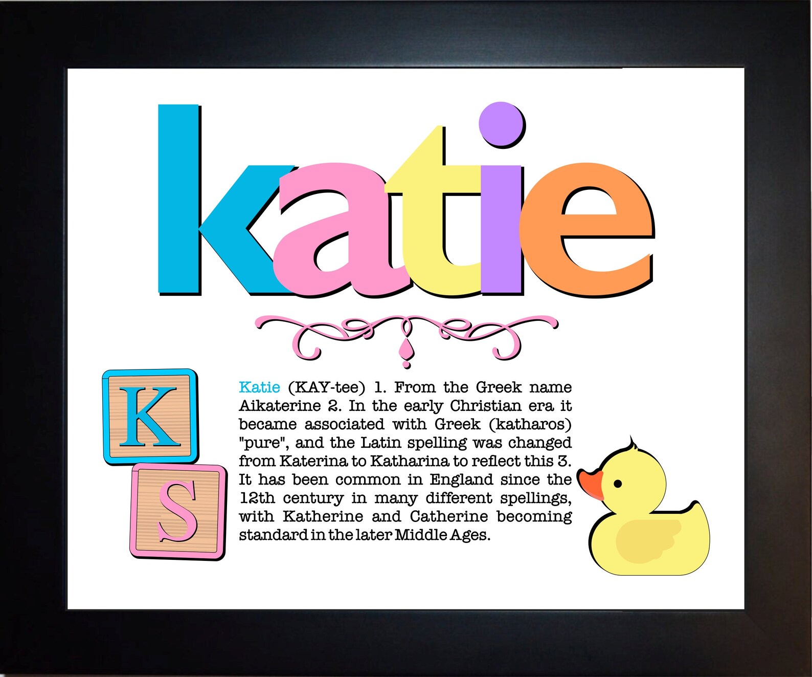 Baby name art prints gift for baby shower gift personalized Etsy