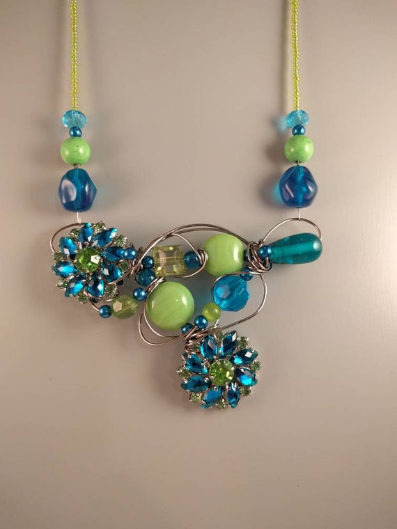 blue and green necklace