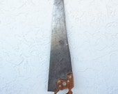 FREE USA Ship Vintage Steel Wood Handle Long Saw DIY Paint and Decorate 29 quot Long Old Tools