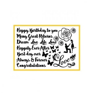 Calligraphy Celebration Silhouette Mat/Mold, Cake Silhouettes