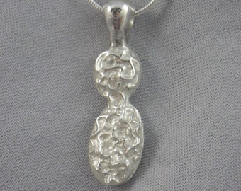 Sterling Silver Free Form Pendant on a Sterling Silver Necklace