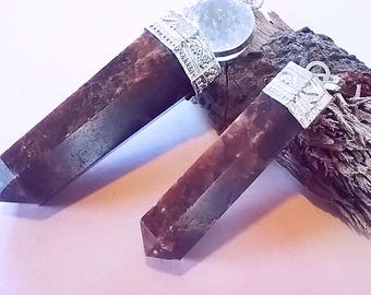 Gefacetteerde robijnrode granaatzilveren hanger: aardingschakrasieraden