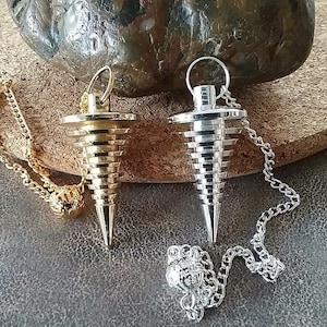 Dowsing Pendulum, PROFESSIONAL JOE SMITH Design Silver Pendulum or Gold Pendulum, Dancing Dowsing Pendulum, Most Accurate Anywhere