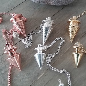 COPPER, GOLD, SILVER Pendulum, 2 Pendulums, Gold Dowsing Pendulum, Silver Dowsing Pendulum, Copper Dowsing Pendulum