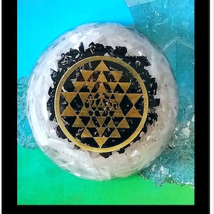 SHUNGITE Tower Buster, SHUNGITE Dome With Selenite, Shungite Sri Yantra, Shumgite EmF TB