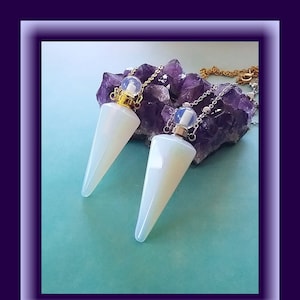 Opalite Teardrop Urn Necklace: Cremation Ashes Keepsake