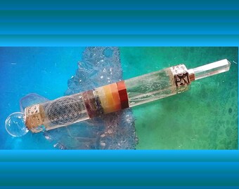 Crystal Quartz Chakra Wand: Flower of Life, Dowsing Pendulum Set