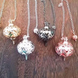Vintage Filigree Dowsing Pendulum: Brass Core, Choice of Finish