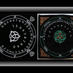 Embroidered Velvet Dowsing Mat Kit: Celtic Divination Pendulum Board