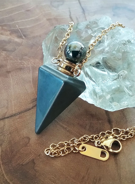 BLACK Urn Necklace Cremation Jewelry PYRITE Ashes Keepsake Gemstone Memorial Black Pyrite CRYSTAL Urn Necklace Etsy Australia