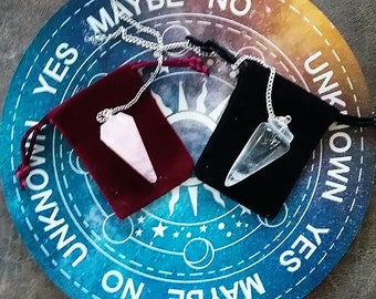 Moon Phases Dowsing Board with Crystal Pendulum Set